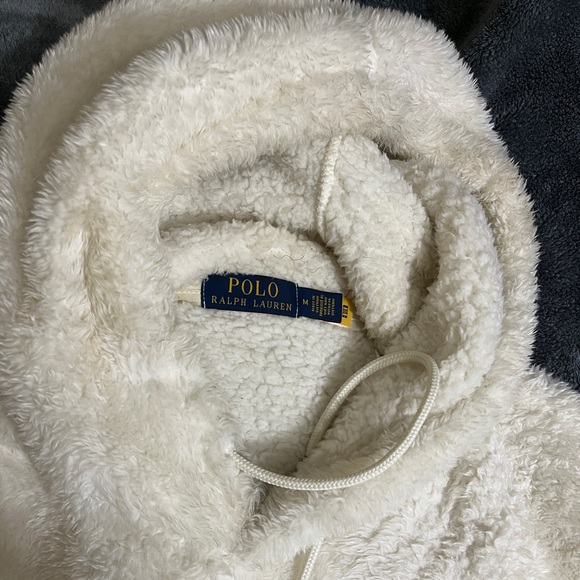 Ralph Lauren Cream Fleece Sweater - Picture 1 of 4
